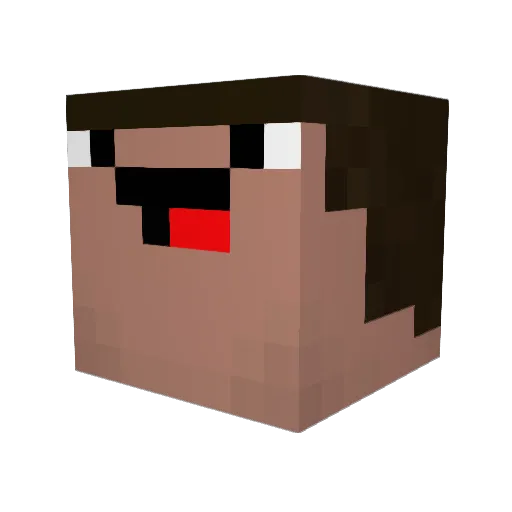 A8A8 Minecraft avatar head, 3D render