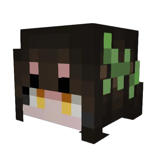 A9616 Minecraft avatar head, 3D render