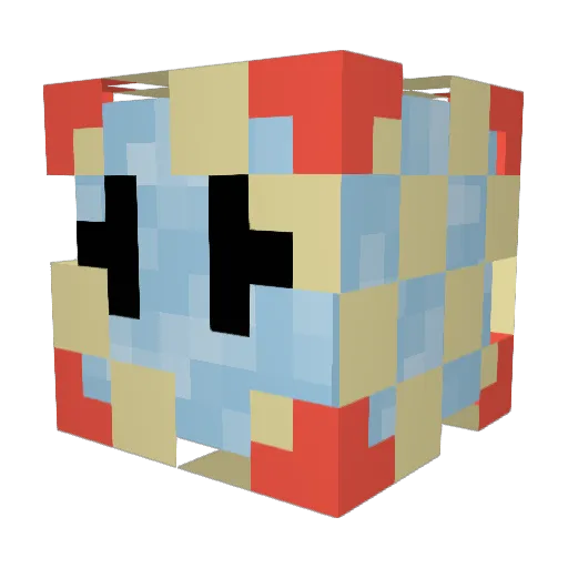 AA03 Minecraft avatar head, 3D render