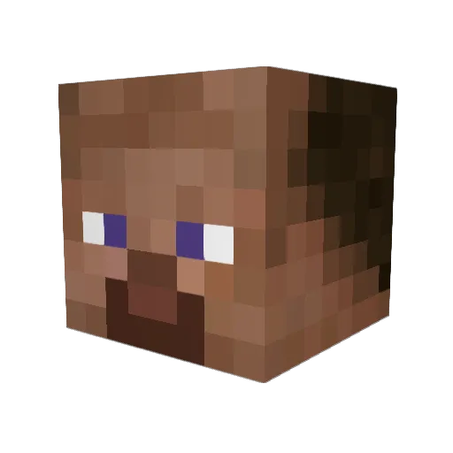 AA4AAA Minecraft avatar head, 3D render
