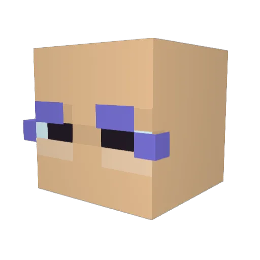 AAANTK Minecraft avatar head, 3D render