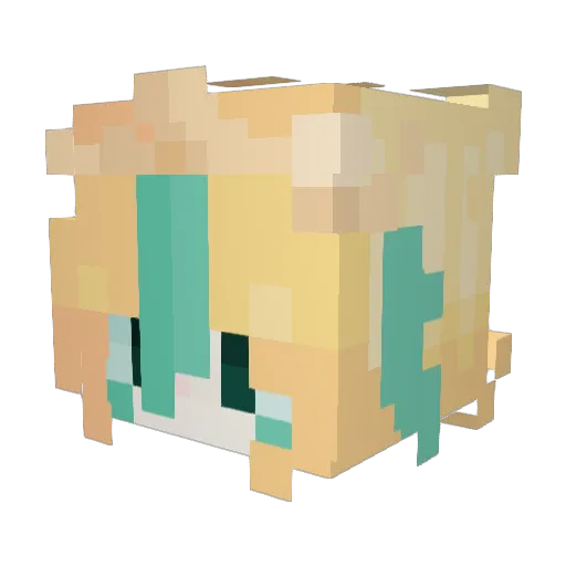 AAATRI Minecraft avatar head, 3D render