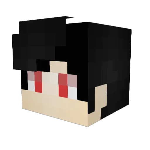 AAATriple Minecraft avatar head, 3D render