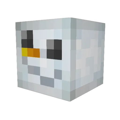 AAA_killer Minecraft avatar head, 3D render