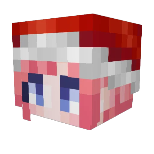 AADC Minecraft avatar head, 3D render