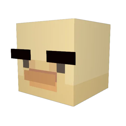 AALDS Minecraft avatar head, 3D render
