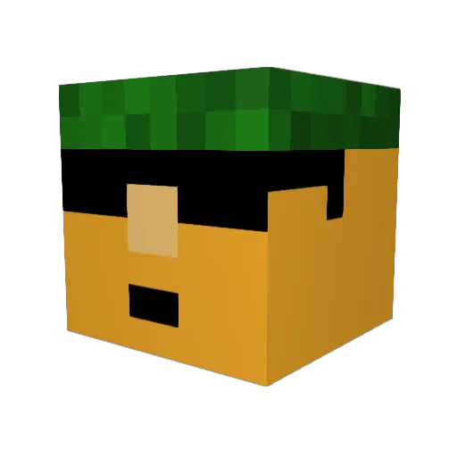 AAOdin Minecraft avatar head, 3D render