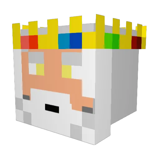 AAR2023 Minecraft avatar head, 3D render