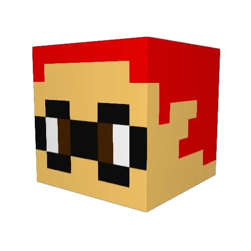 AAROCRAFT Minecraft avatar head, 3D render
