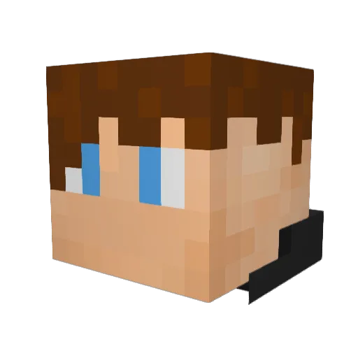 AARONBENNETT Minecraft avatar head, 3D render