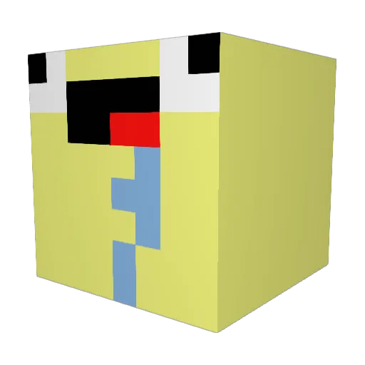 AARON_AOC Minecraft avatar head, 3D render