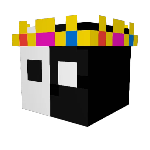 AASPEXCT Minecraft avatar head, 3D render