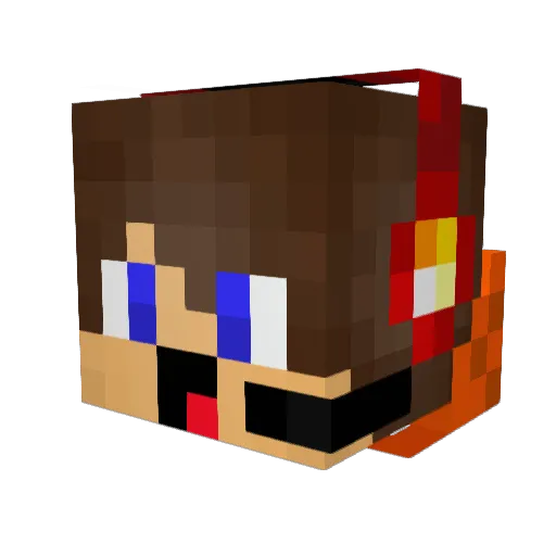 AATPAT Minecraft avatar head, 3D render