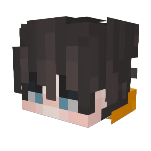 AATROX_08 Minecraft avatar head, 3D render