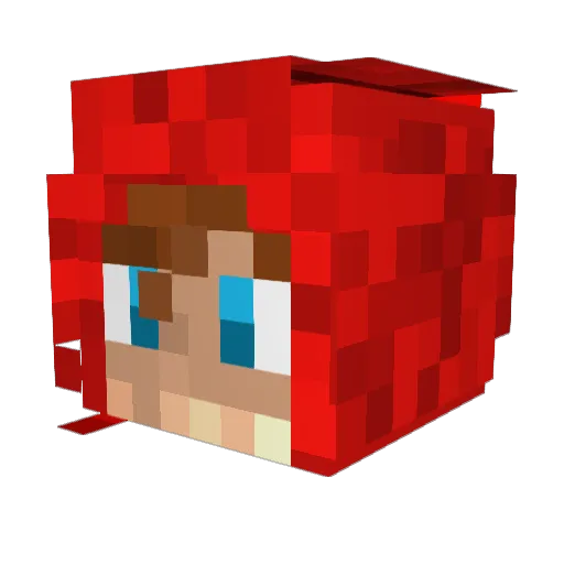 AA_Khelben Minecraft avatar head, 3D render