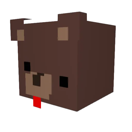 AA_PEEB Minecraft avatar head, 3D render