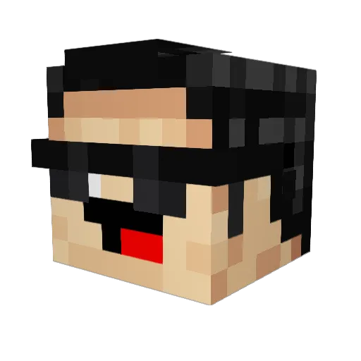 AA_YY Minecraft avatar head, 3D render