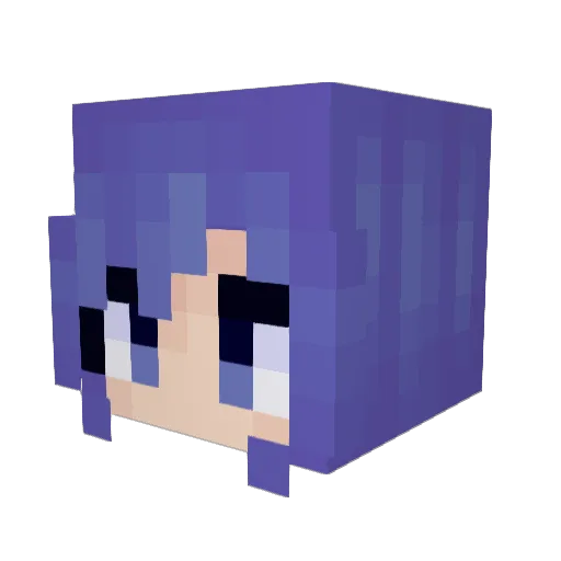 AAeong1 Minecraft avatar head, 3D render