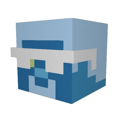 AAndretto Minecraft avatar head, 3D render
