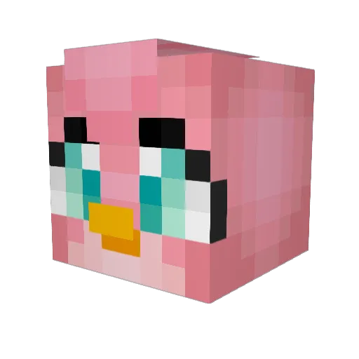 AAngelaAA Minecraft avatar head, 3D render