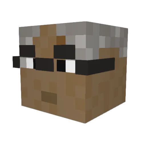AAsaf_ Minecraft avatar head, 3D render