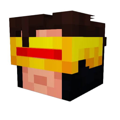 AB0B Minecraft avatar head, 3D render