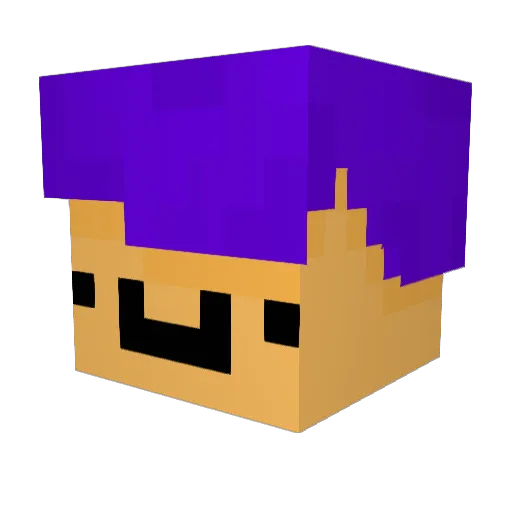 AB1019 Minecraft avatar head, 3D render