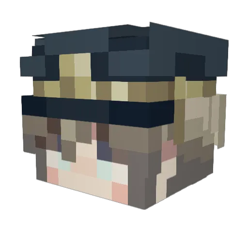 AB1075 Minecraft avatar head, 3D render