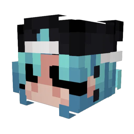 AB1209 Minecraft avatar head, 3D render