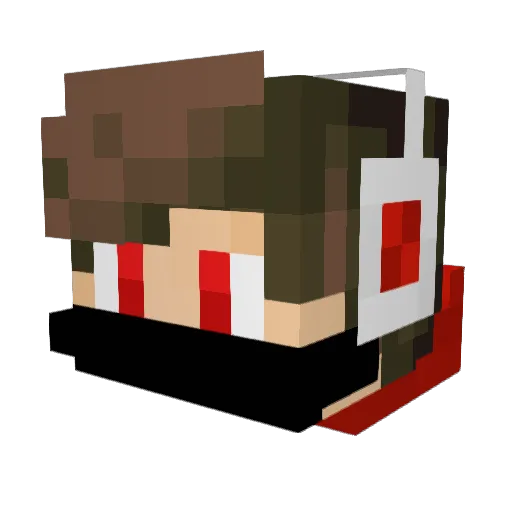 AB124 Minecraft avatar head, 3D render