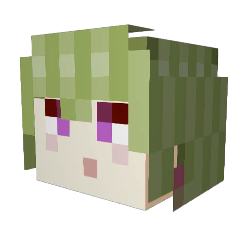 AB3094 Minecraft avatar head, 3D render