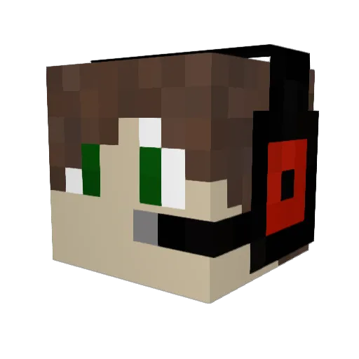 ABC500 Minecraft avatar head, 3D render