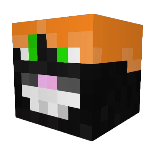 ABC589_Gaming Minecraft avatar head, 3D render