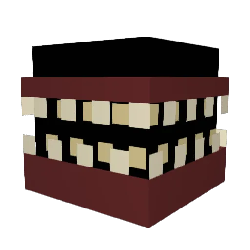ABCDEYXWVZ Minecraft avatar head, 3D render