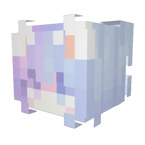 ABCOC Minecraft avatar head, 3D render