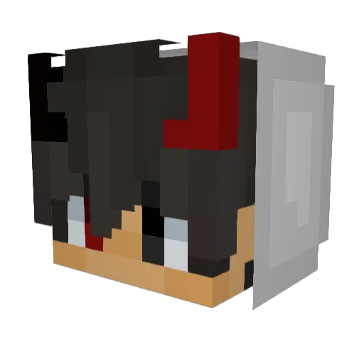 ABCchoko Minecraft avatar head, 3D render