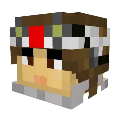 ABELK0 Minecraft avatar head, 3D render