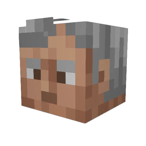 ABG187798 Minecraft avatar head, 3D render