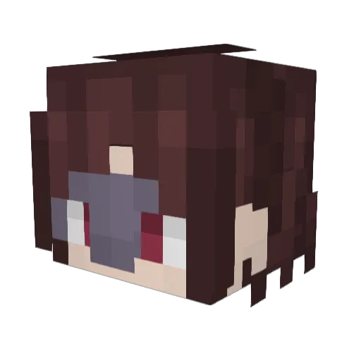 ABGL0ver Minecraft avatar head, 3D render