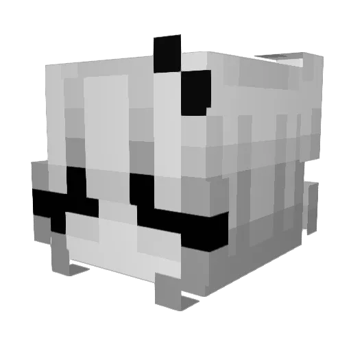 ABIQ1 Minecraft avatar head, 3D render