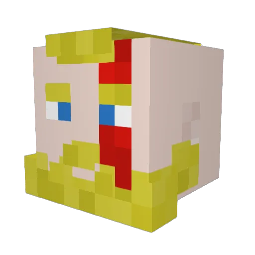 ABI_Mr_233 Minecraft avatar head, 3D render