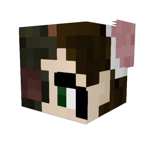 ABMilkMan Minecraft avatar head, 3D render