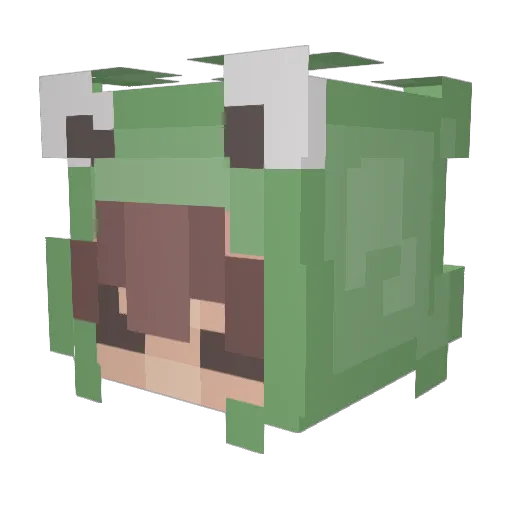ABMoErSej Minecraft avatar head, 3D render