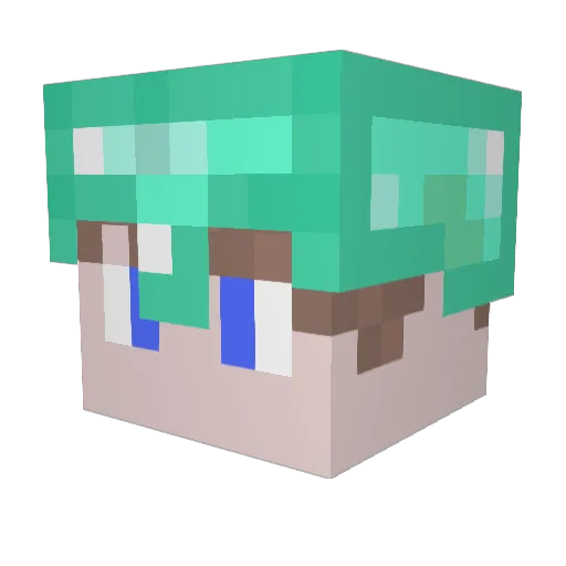 ABOKADOww Minecraft avatar head, 3D render