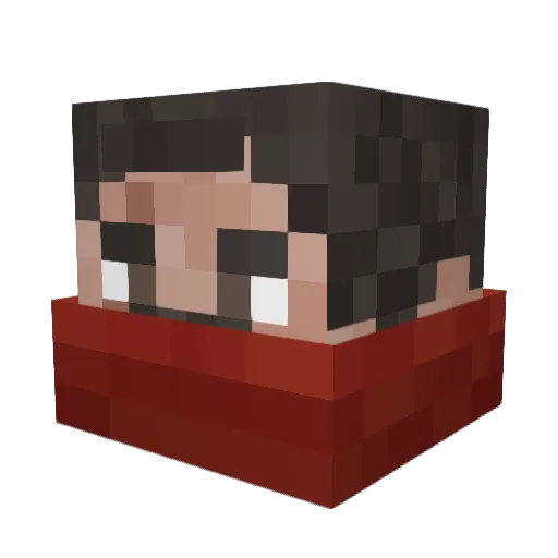 ABOLBNH Minecraft avatar head, 3D render