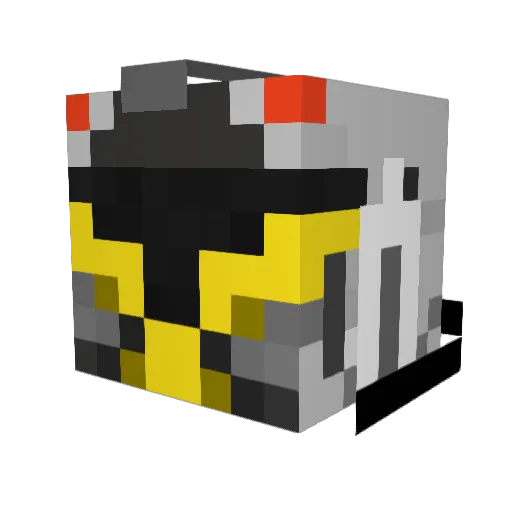 ABONGA Minecraft avatar head, 3D render