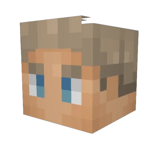 ABPBAD2 Minecraft avatar head, 3D render