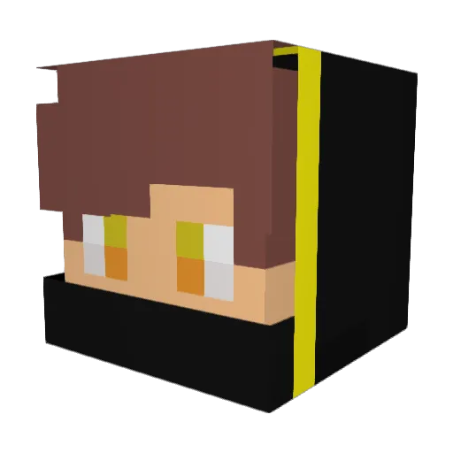 ABP_1316 Minecraft avatar head, 3D render