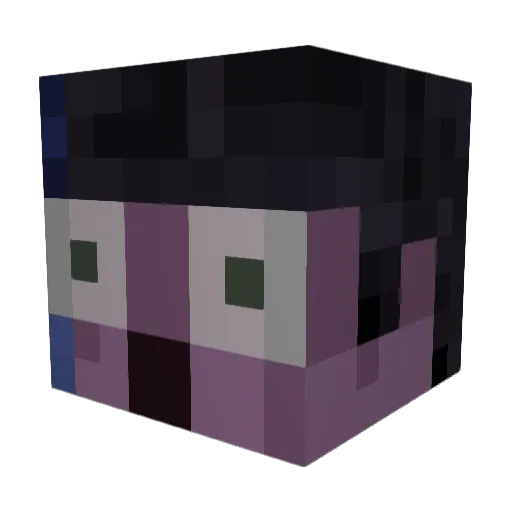 ABR4R Minecraft avatar head, 3D render