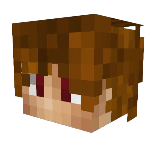 ABSGTG Minecraft avatar head, 3D render